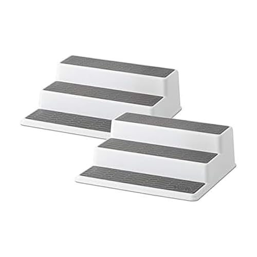 Copco Grey 2 Non-Skid 3-Tier Spice Rack Organizer for Pantry, 2-Pack, 10-Inch - Image 1