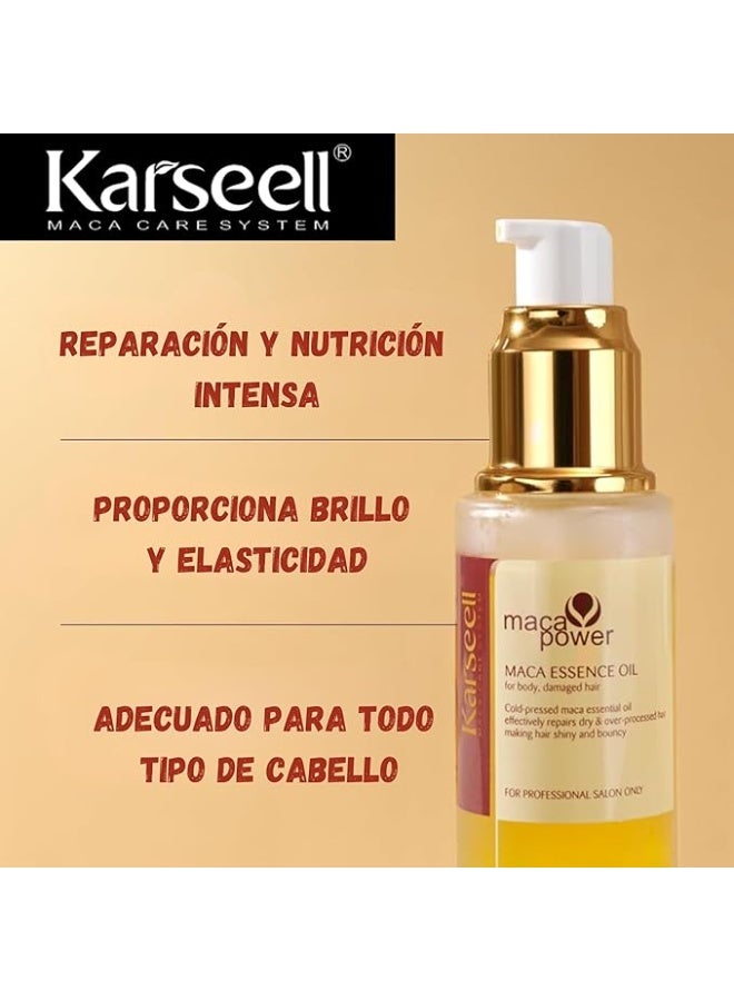 كارسيل Karseell Maca Power Essence Hair Oil for Body and Damaged Hair 50 ml - Image 5