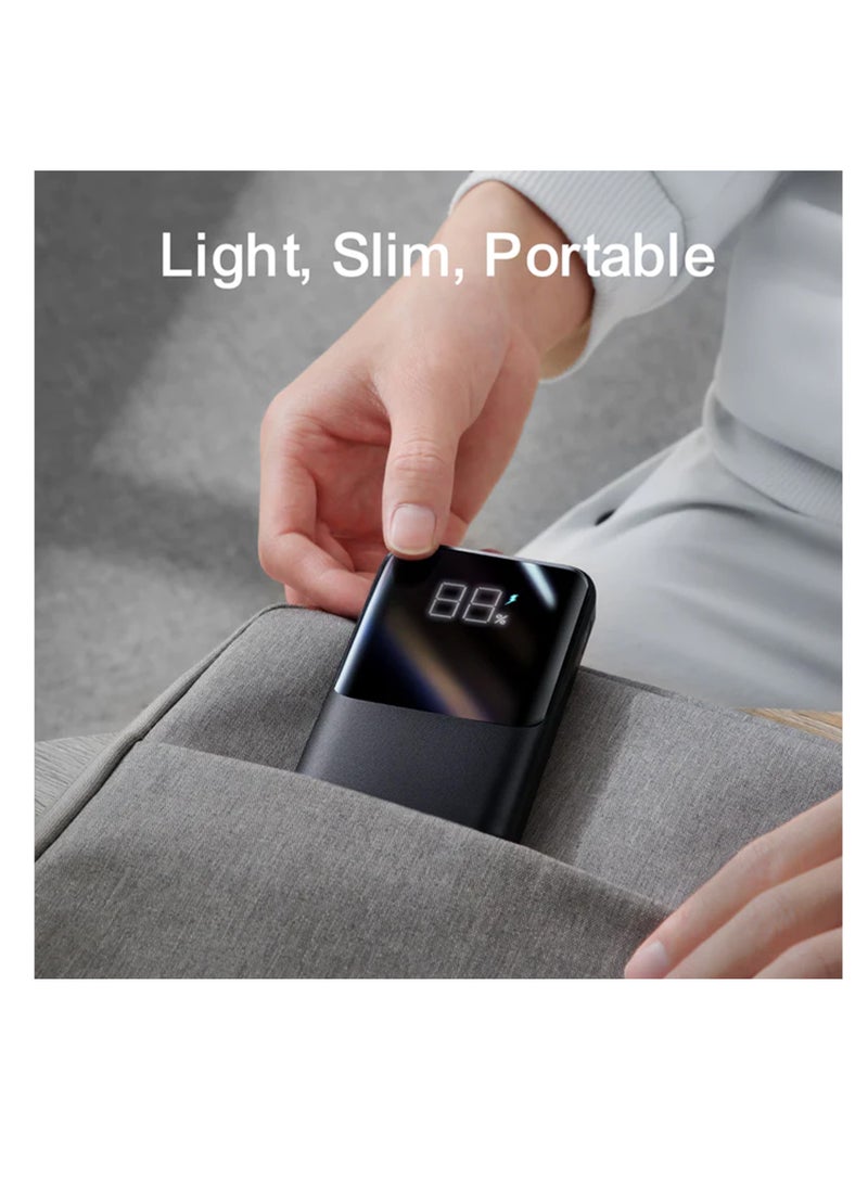 10000 mAh Power Bank With 22.5W Fast Charging and LED Digital Display 1*USB C & 2*USB A Ports Charge up to 3 devices Simultaneously