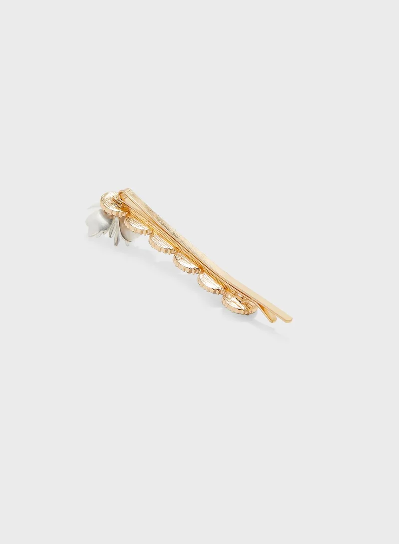 ELLA Stud Earrings & Clip Set In Pearl