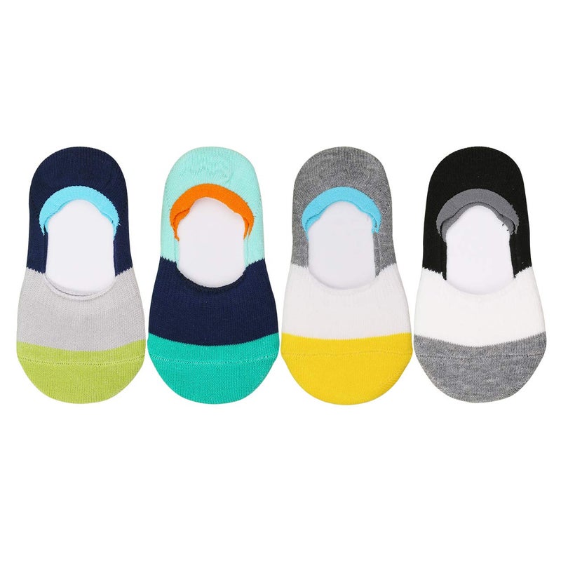 VWU Toddler Socks No Show Kids Baby Thin Cotton Socks Anti Slip Color Assorted 1-8T 4 Color, 1-3T - Image 1