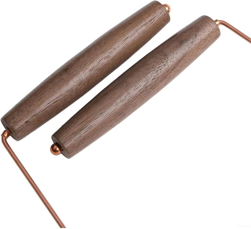 Copper Dowsing Rods 2PCS Wooden Handle For Water Gold Minerals Detection - Image 4