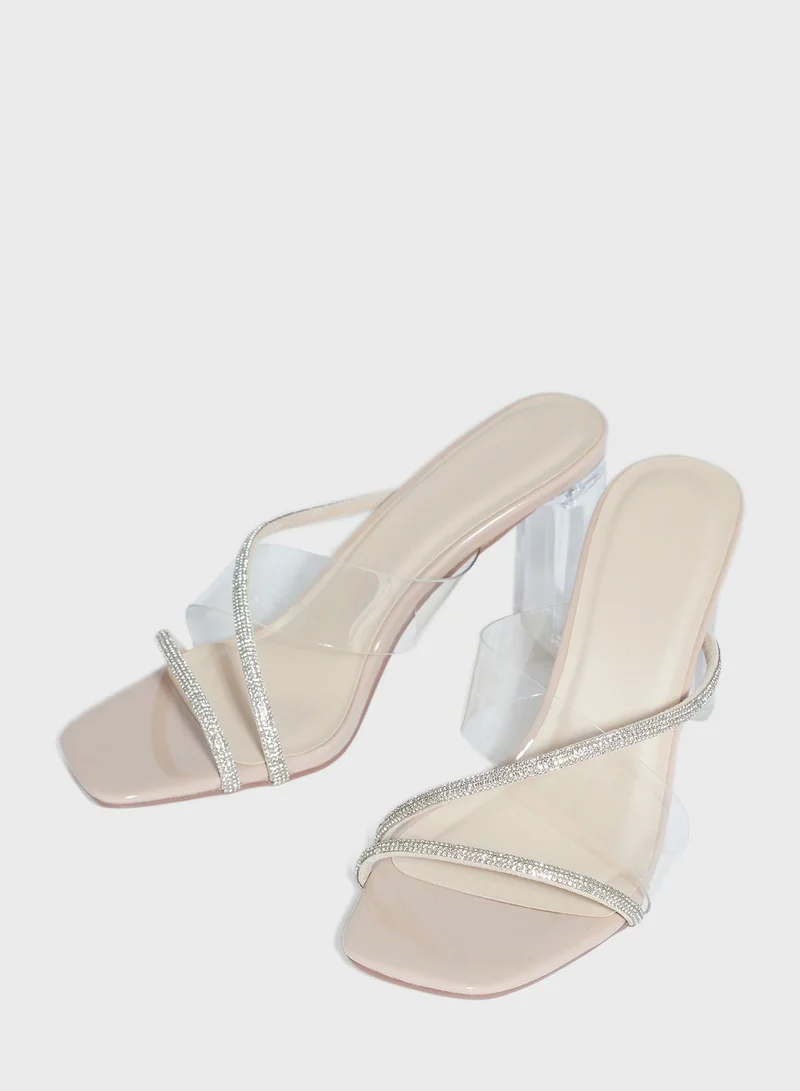 ترافل من نمشي Block Heel Persplex Sandal Mule
