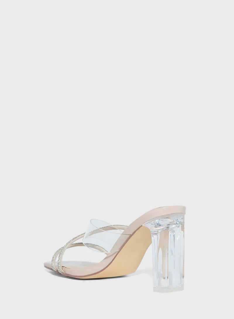 ترافل من نمشي Block Heel Persplex Sandal Mule