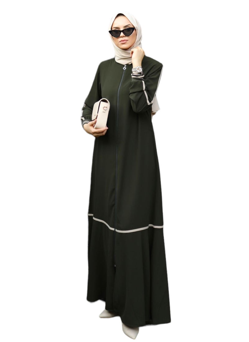 OLUDENIZ - Womens Abaya Luxurious Turkish-Made Abaya Dress for Girls - A Perfect Blend of Elegance and Modern Sophistication - Image 1