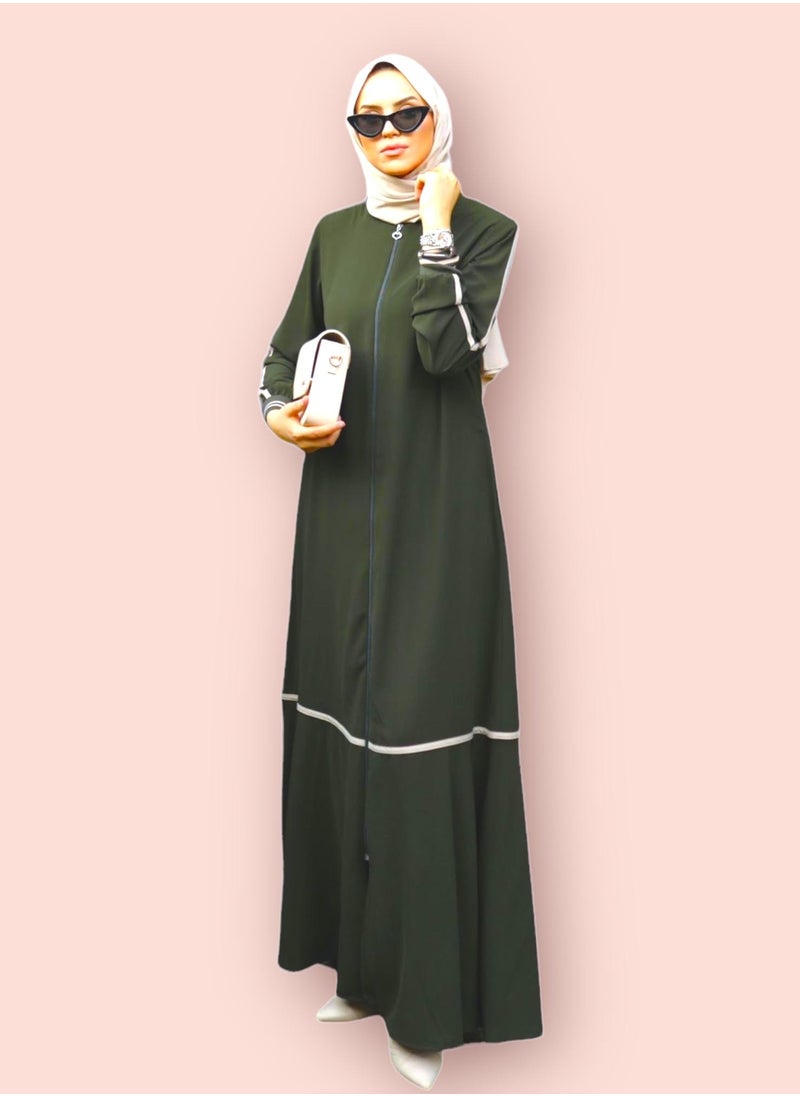OLUDENIZ - Womens Abaya Luxurious Turkish-Made Abaya Dress for Girls - A Perfect Blend of Elegance and Modern Sophistication - Image 1