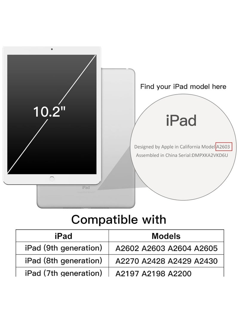 Captaintech iPad 10.2-inch Case (9th/8th/7th Gen) – Clear Shockproof Cover with Pencil Holder u0026 Auto Wake/Sleep (2021-2019 Models) - Image 2