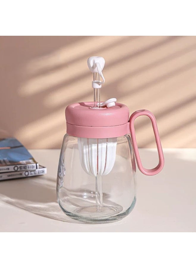 Glass juice mug with straw, 2 straw holes, and an internal filter - Image 5