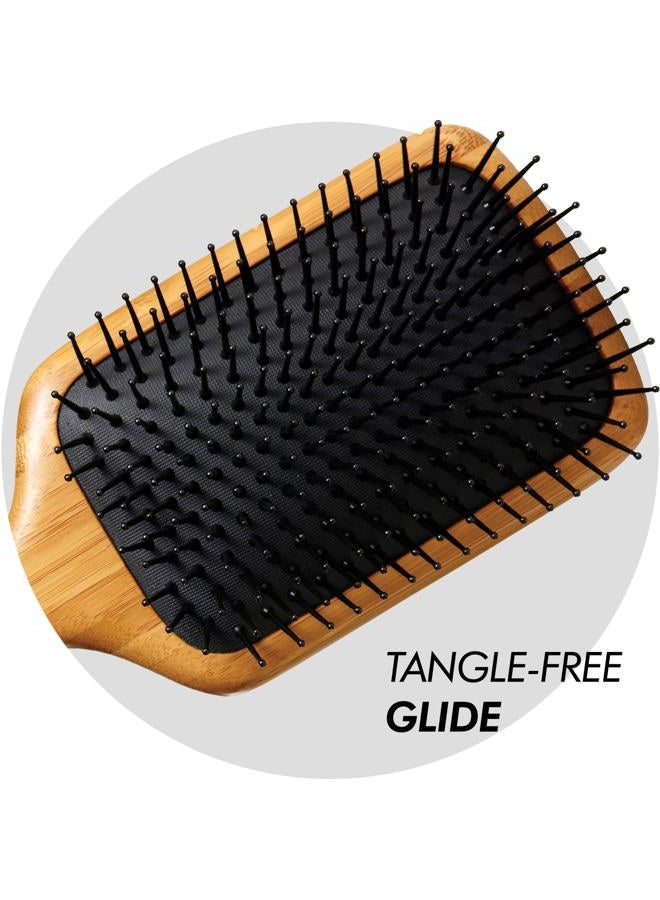 Sam Villa Signature Series Bamboo Brush Wooden Paddle Brush For Hair Styling - Image 3