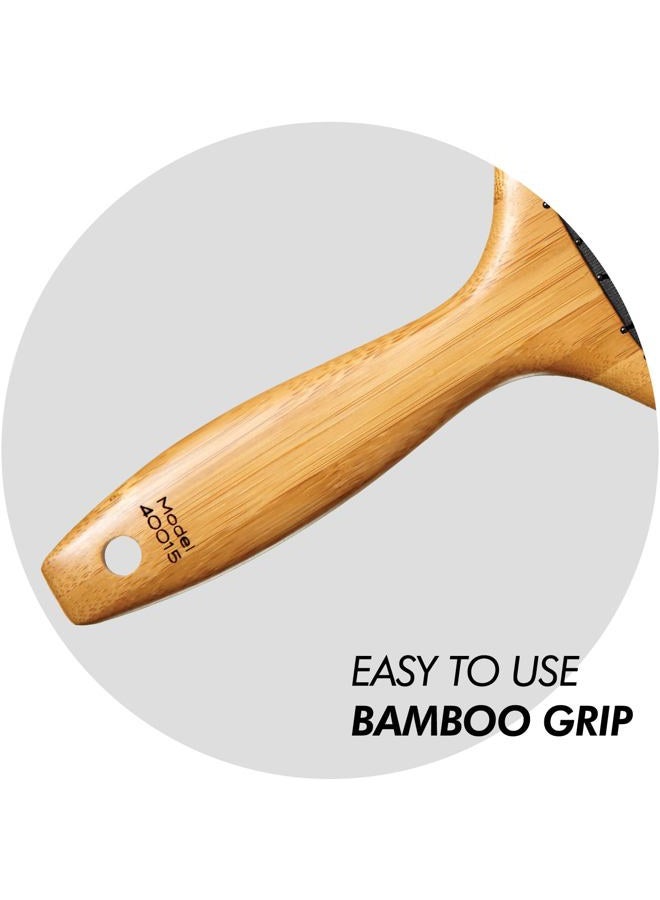 Sam Villa Signature Series Bamboo Brush Wooden Paddle Brush For Hair Styling - Image 5