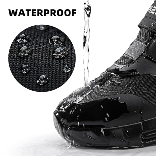 KEFUWU Waterproof Diabetic Shoes for Men Wide Black Slip On Walking Shoes Kitchen Chef Restaurant Swollen Feet Food Service Work (11 Wide Man, Black) - Image 3