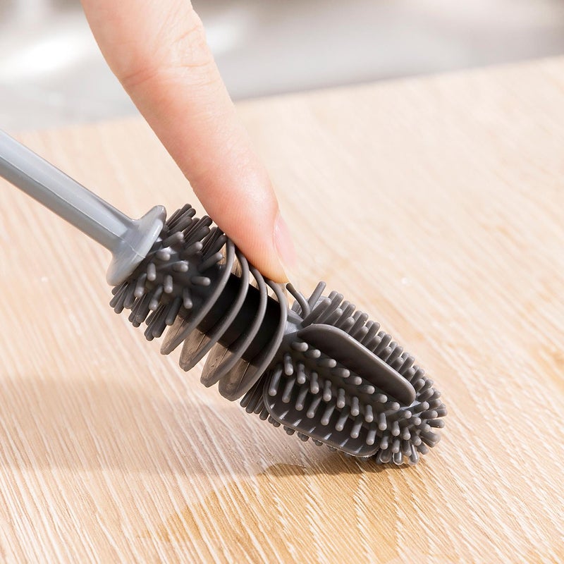 Silicone Long Handle Bottle Brush for Cup Cleaning - Image 3