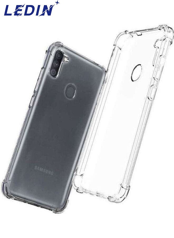 LEDIN Case for Samsung Galaxy M11 Clear Case Soft Flexible Silicone Back Cover Shockproof Anti Scratch Case with Reinforced Bumper Corner Compatible for Samsung Galaxy M11 Clear - Image 5