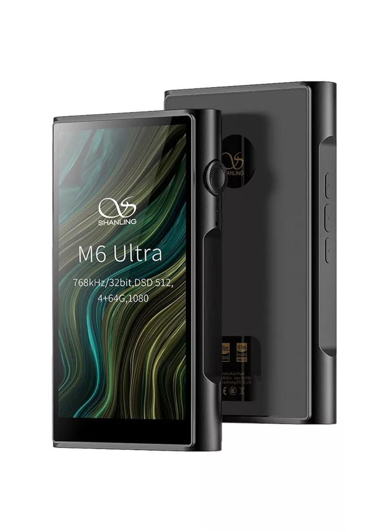 شانلينغ مشغل صوت رقمي فائق SHANLING M6، مشغل MP3/MP4، مشغل موسيقى محمول، بلوتوث عالي الدقة 5.0، 2.4G/5G WiFi|4+64GB|16X MQA|4X AK4493SEQ|Android10 Snapdragon 665|900mW@32Ω (أسود)  - Image 4