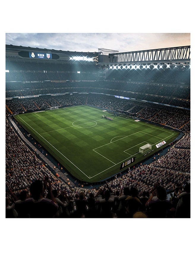 RYN Football Stadium Themed Printed MDF Wall Art Green/Gray/White 30x30cm - Image 2