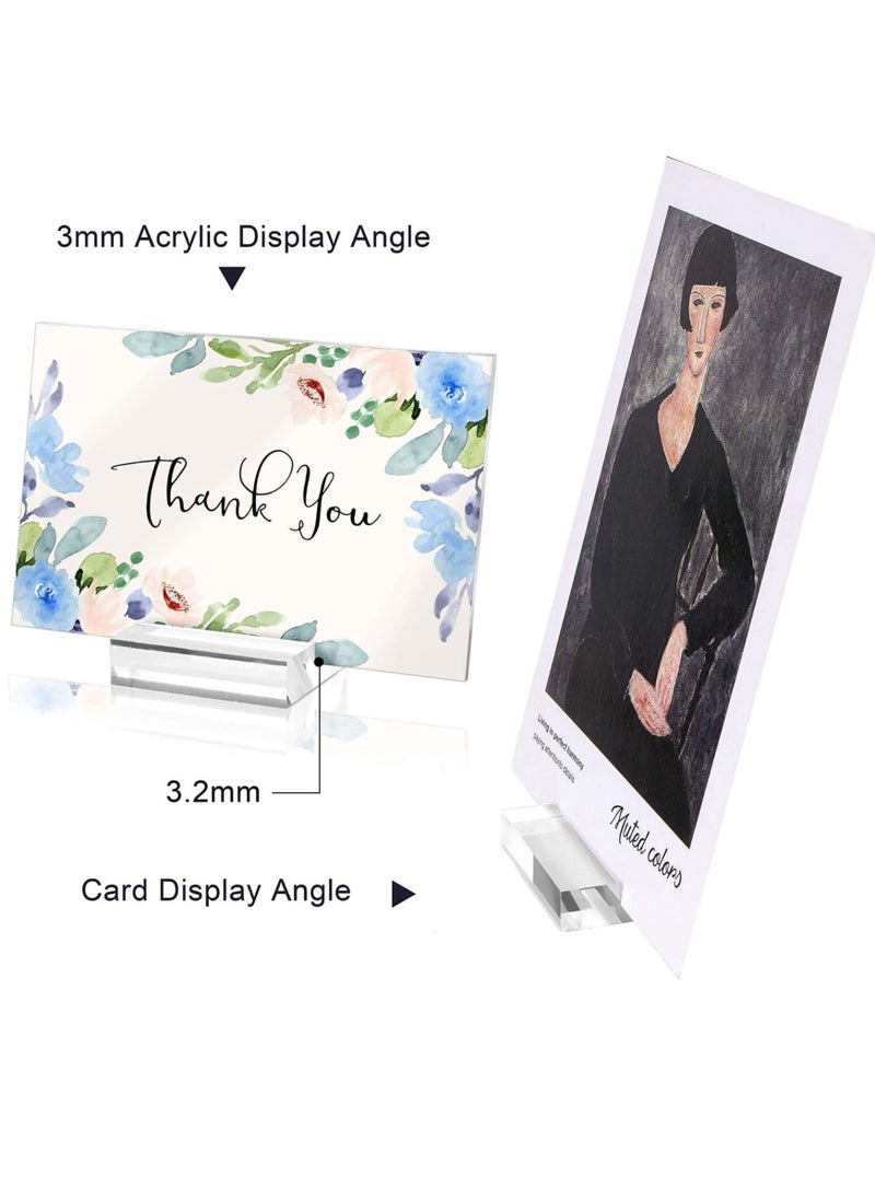 CSIRO - 10 Pieces Acrylic Stand Transparent Place Card Holder 50*30*10 MM Table Number Display Stand with Card Slot Sign Stand Business Card Display Stand Suitable for Dining Table Wedding Event Office Meetin - Image 1