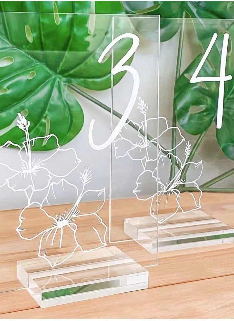 CSIRO - 10 Pieces Acrylic Stand Transparent Place Card Holder 50*30*10 MM Table Number Display Stand with Card Slot Sign Stand Business Card Display Stand Suitable for Dining Table Wedding Event Office Meetin - Image 1