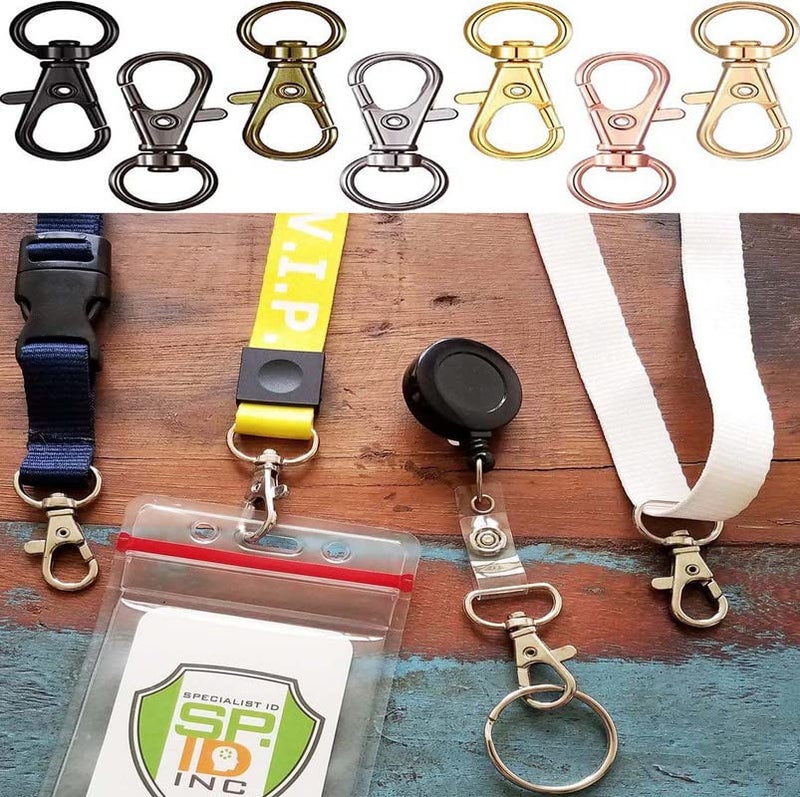 DIY Crafts DIY Crafts Pack of 40 Pcs, Silver, Swivel Clasps Lanyard Snap Hook, cnomg Metal Swivel Lanyard Snap(Pack of 40 Pcs, Silver)  - Image 1