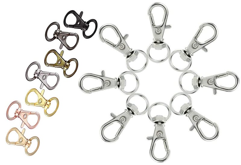 DIY Crafts DIY Crafts Pack of 40 Pcs, Silver, Swivel Clasps Lanyard Snap Hook, cnomg Metal Swivel Lanyard Snap(Pack of 40 Pcs, Silver)  - Image 3