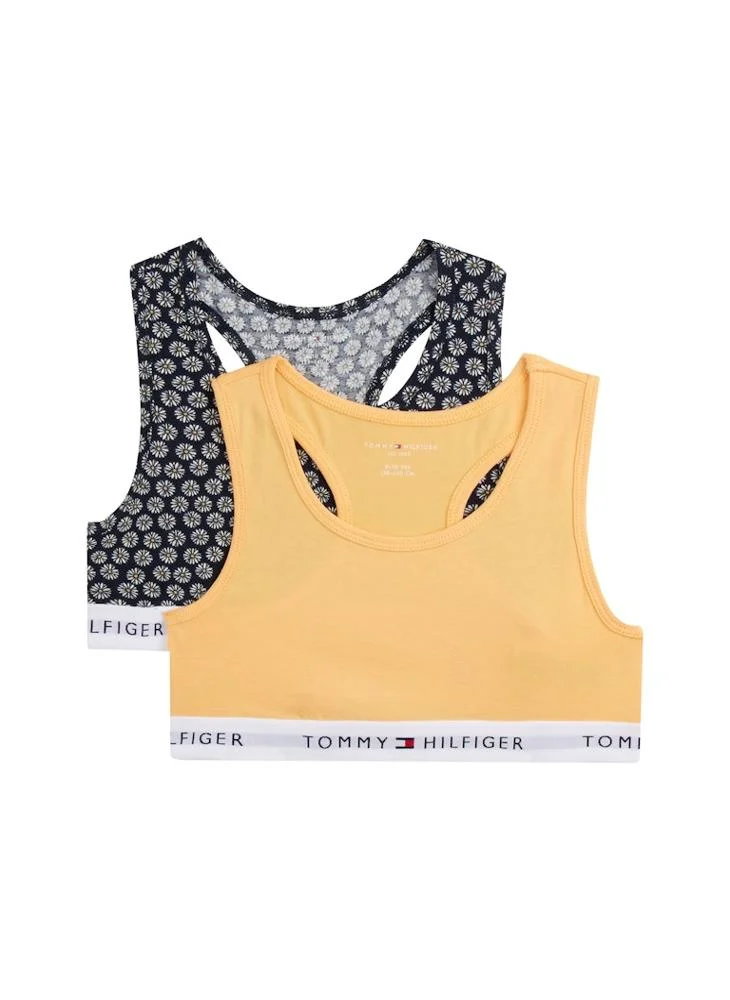 TOMMY HILFIGER Kids 2 Pack Logo Band Bralette