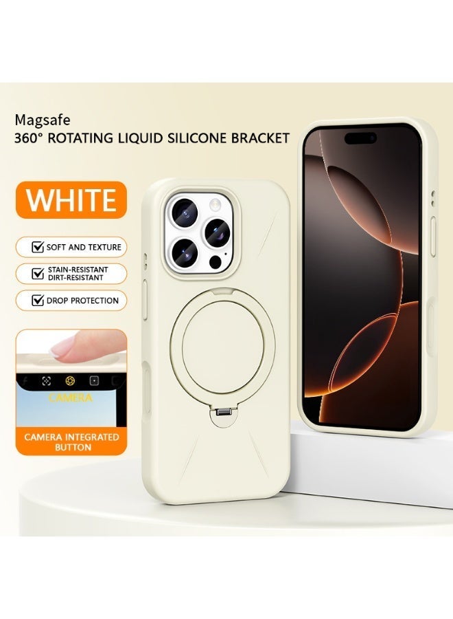 Large-hole 360° rotating stand suitable for full-coverage liquid silicone iPhone 16 protective case - Image 1