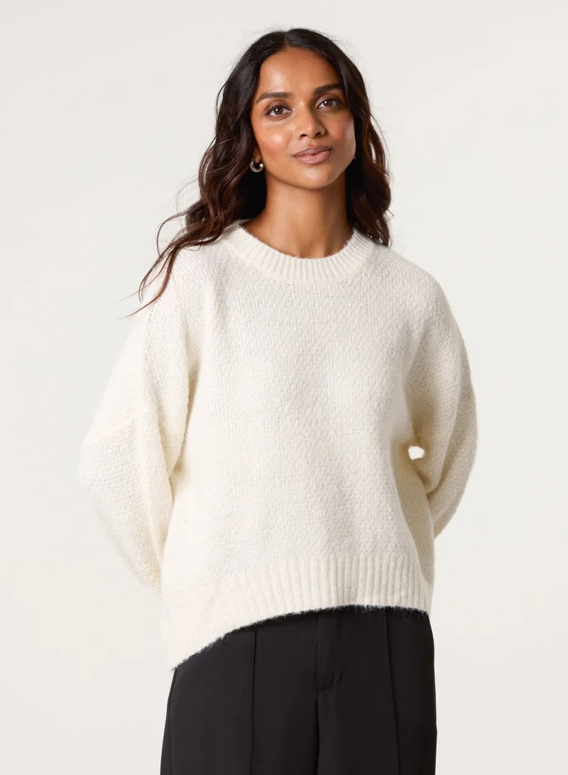 Blue Vanilla Round Neck Sequin Detailed Jumper