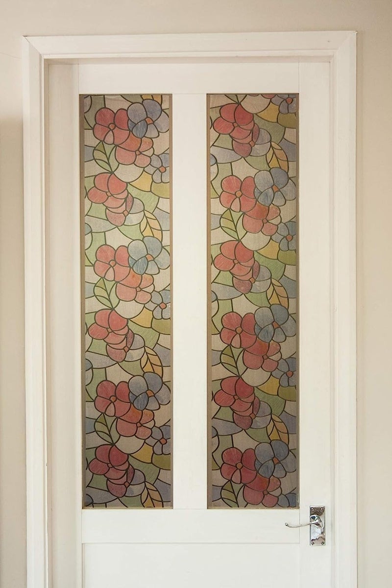 d-c-fix 346-0017 Self-Adhesive Privacy Glass Window Film, Lisboa Red, 17" x 78" Roll - Image 2