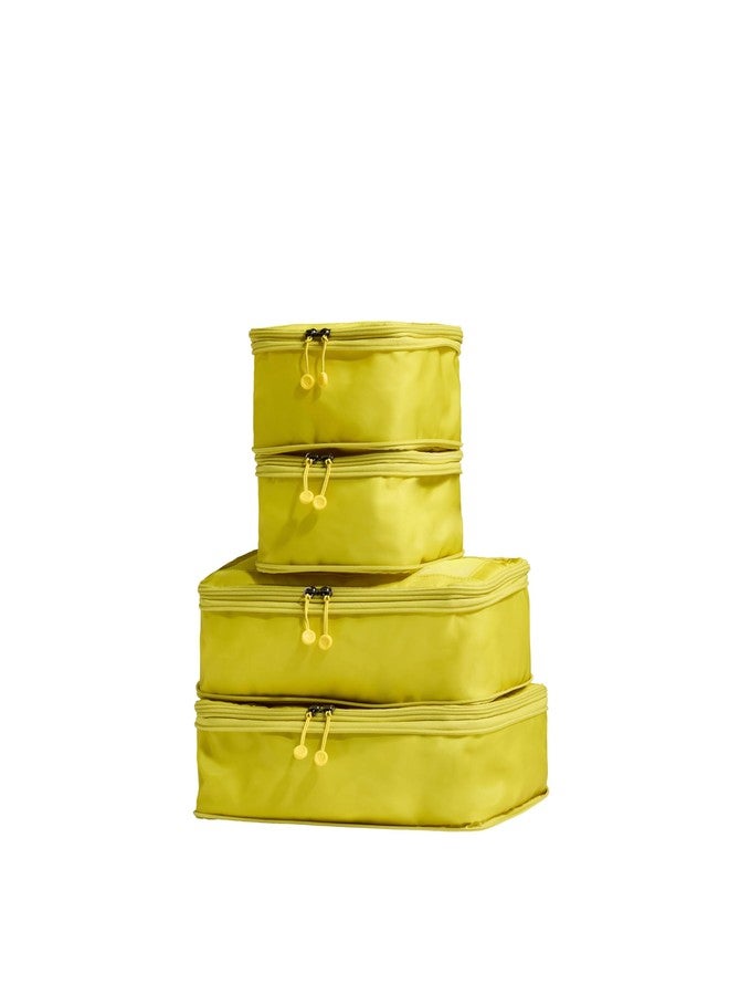 ANTLER - Compression Packing Cubes for Travel, Luggage Organiser for Suitcases or Bags, Travel Accessories, Set of 4, Gorse Yellow - Image 1
