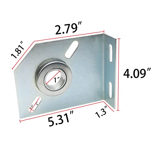 Baudelun Garage Door Spring Center Bearing Bracket, Garage Door Spring Anchor Center Plate, 3-3/8" - Image 2