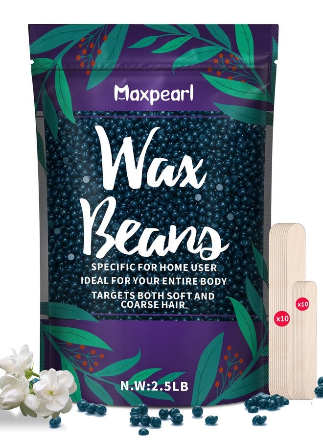 Maxpearl Wax Beads for Hair Removal, 2.5lb Hard Wax Beans Refill Bag for Brazilian Bikini, Face, Eyebrows, Underarms, Arms, Chest, Back, Legs, Coarse Body Hair Specific - Image 1