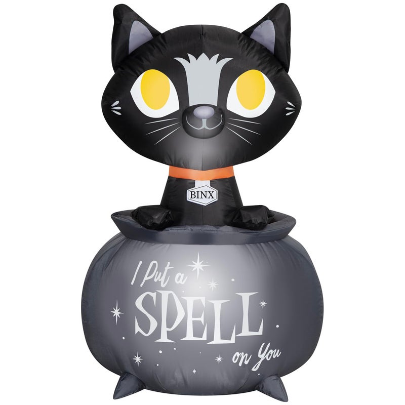 Gemmy 35 Hocus Pocus Binx with Calderon Scene Disney Airblown Inflatable Halloween Decor