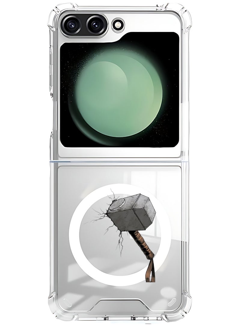 Theodor Magnetic Case for Samsung Galaxy Z Flip 6 Compatible with MagSafe Wireless Charging, Shockproof Phone Bumper Cover Hammer - Image 1