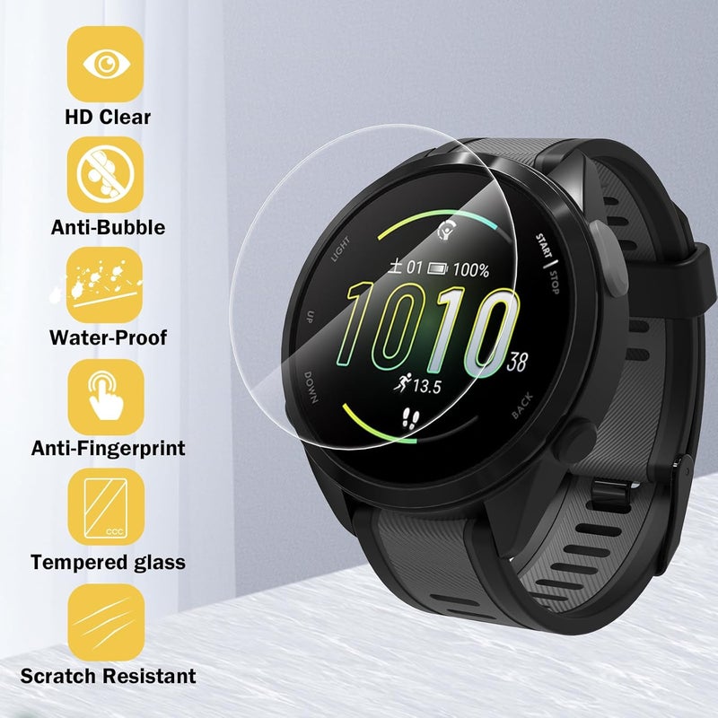 Simpeak 3Pack Screen Protector Compatible with Garmin Forerunner 165 Smartwatch 9H Hardness Tempered Glass Protective Film AntiScratch Sensitive Touch - Image 4