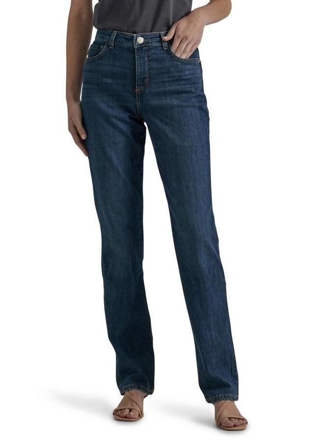 LEE Women's Classic Fit Monroe Straight-Leg Jean, Ellis, 6 Short - Image 1