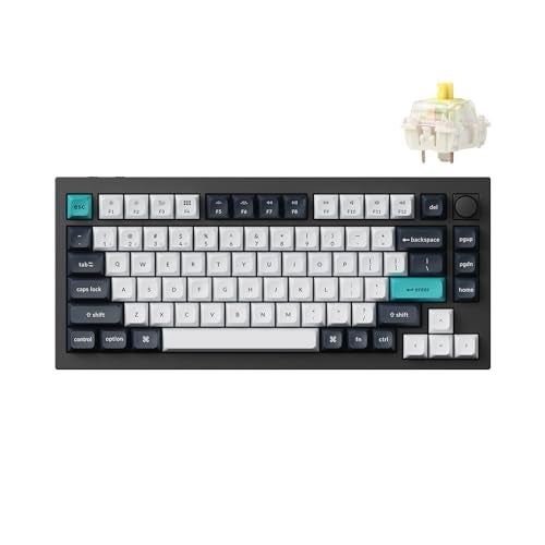 Keychron Q1 Max RGB QMK/VIA Custom Mechanical Keyboard, Hot-Swappable Full Metal Programmable Knob with Gateron Jupiter Banana Switch, 2.4 GHz/Bluetooth/Wired Gaming Keyboard for Mac Windows Linux - Image 1