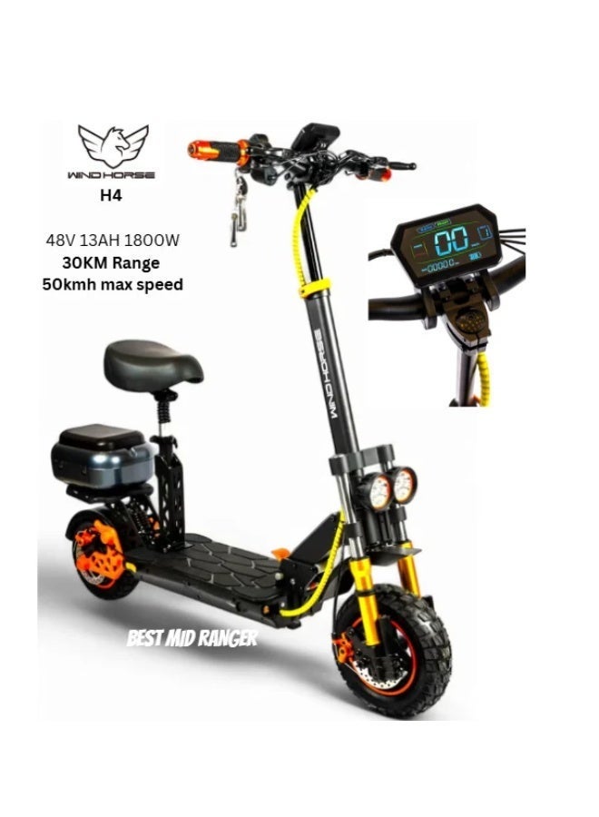 Wind Horse H4 Electric Scooter 48V 1800W with 30KM Range and 50km/h Max Speed - Image 5