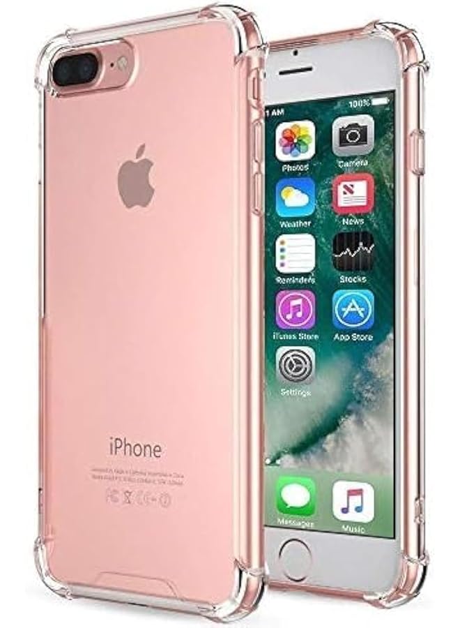 Iphone 7 Plus Case Iphone 8 Plus Case Crystal Clear Cover Case Shock Absorption With Transparent Hard Plastic Back Plate And Soft Tpu Gel Bumper Clear