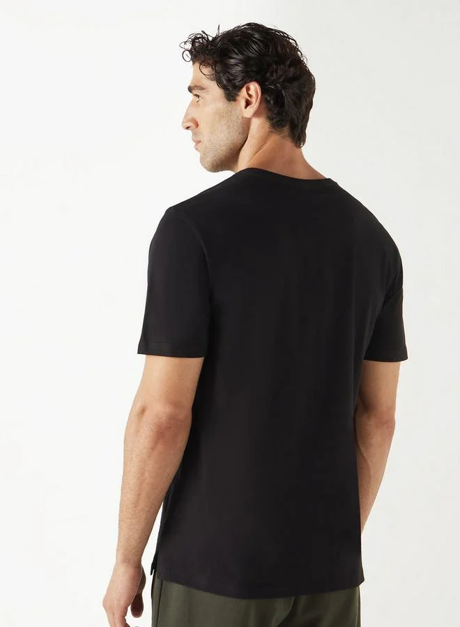 ADOT by Splash Printed Crew Neck T-shirt with Short Sleeves