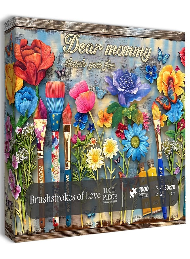 PPuzzling Flower Puzzles for Adults 1000 Pieces, Mothers Day Colorful Flowers Jigsaw Puzzle, Challenging Floral Art Painting Puzzles as Home Decor - Image 2