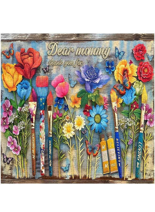 PPuzzling Flower Puzzles for Adults 1000 Pieces, Mothers Day Colorful Flowers Jigsaw Puzzle, Challenging Floral Art Painting Puzzles as Home Decor - Image 1