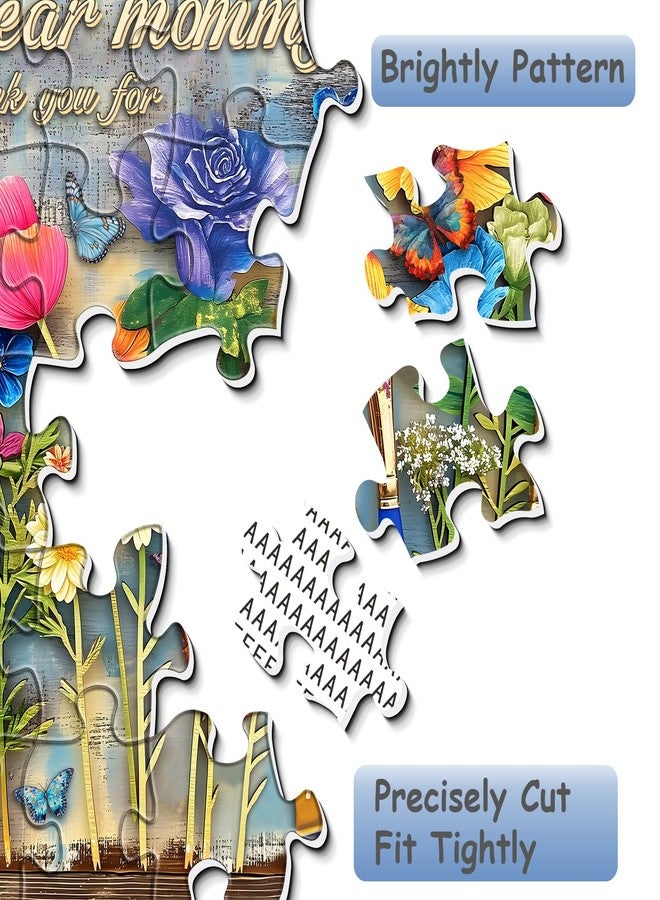PPuzzling Flower Puzzles for Adults 1000 Pieces, Mothers Day Colorful Flowers Jigsaw Puzzle, Challenging Floral Art Painting Puzzles as Home Decor - Image 4