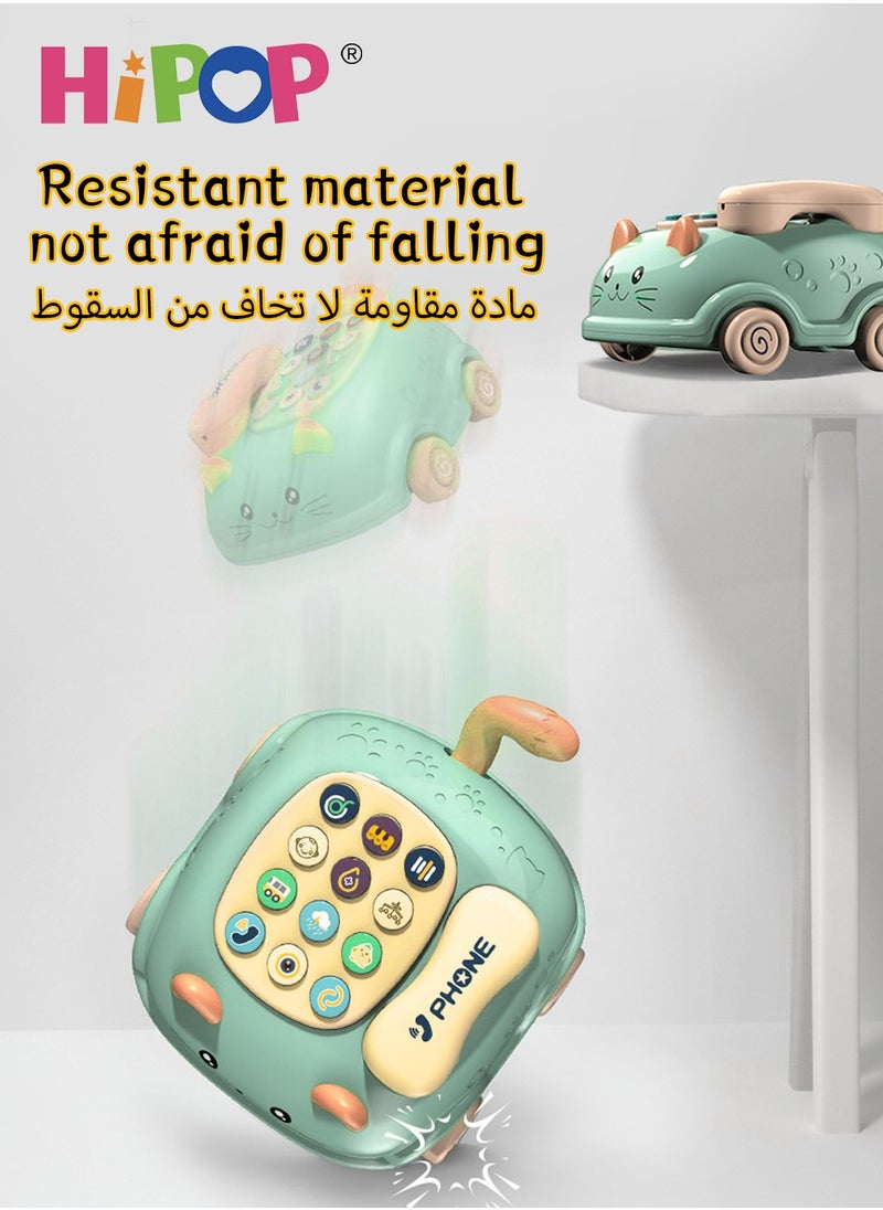 ألعاب أطفال مع ضوء وموسيقى، لعبة سيارة موسيقية لهاتف الأطفال، لعبة تعليمية تصدر صوتًا مبكرًا للطفل