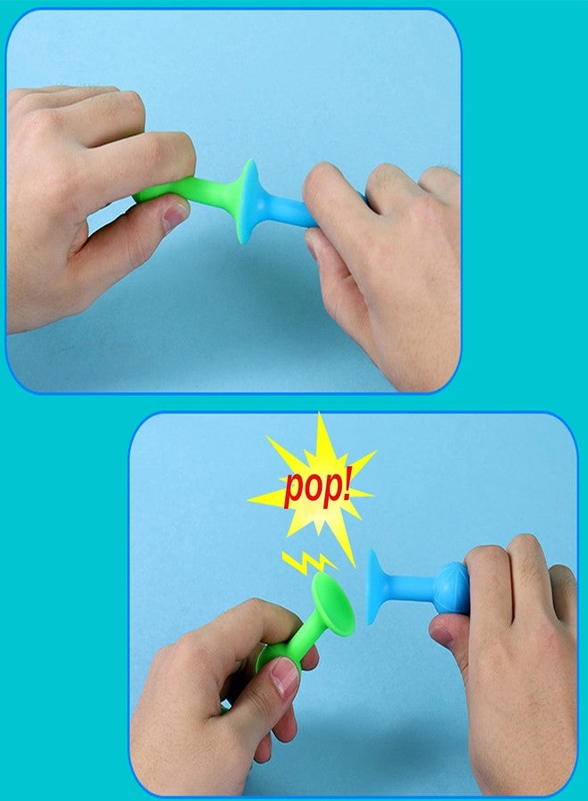BAIVYLE 48 Piece Suction Cup Toys Construction Set - Silicone Building Blocks DIY Fun Bath Toys for Kids Ages 1-3, travel essentials for toddlers 1-3, Darts Sucker Toy with Toddler Road Trip Essentials - Image 3