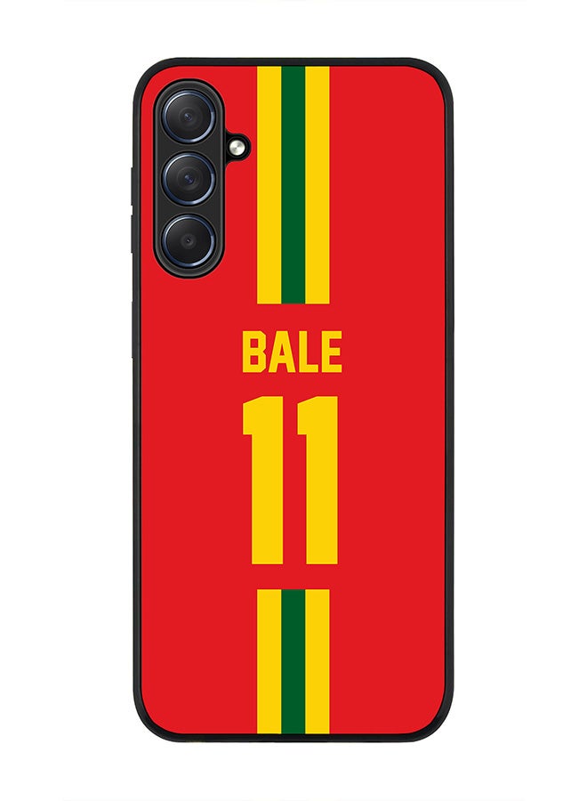 Stylizedd Rugged Black edge case for Samsung Galaxy M54 5G, Slim fit Soft Case Flexible Rubber Edges Anti Drop TPU Gel Thin Cover -  Football Team - Wales, Player Name - Bale - Image 1
