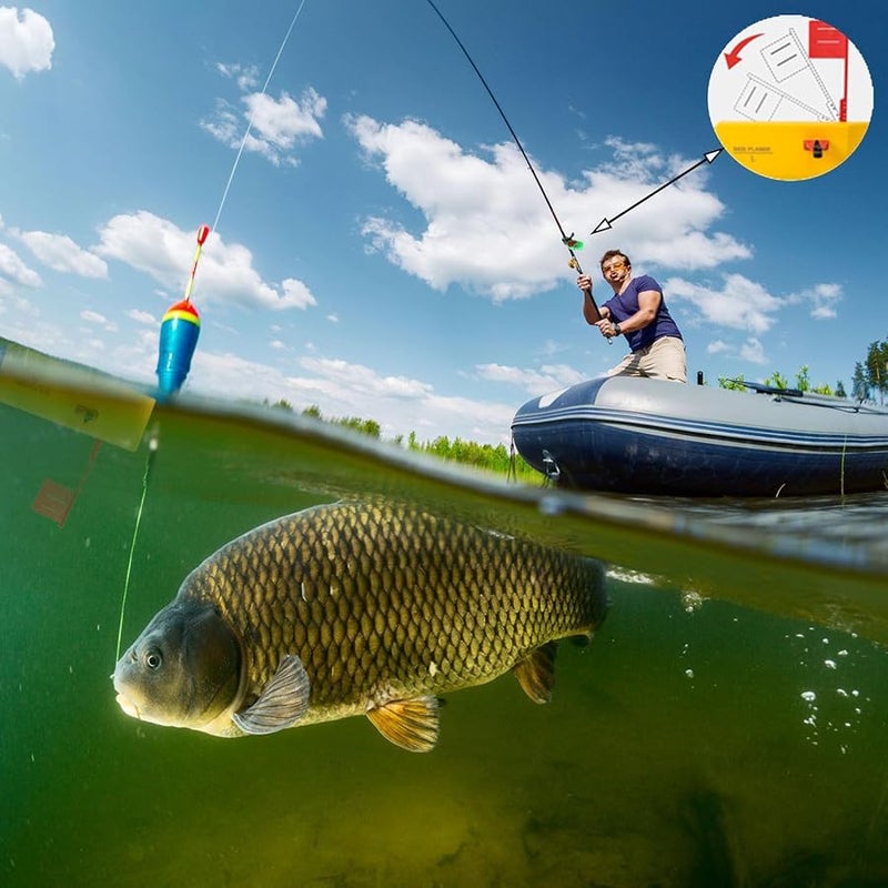 Inline Side Planer Boards 2 Pack Yellow Quick Grip Snap Release for Trolling Fishing - Image 3