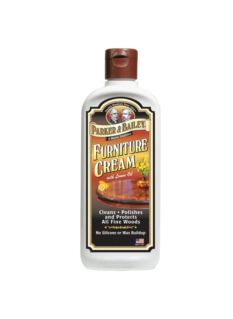 Parker & Bailey Parker  Bailey Furniture Cream  Multisurface Wood Cleaner and Polish Furniture Quick Shine Restorer Protector Kitchen Cabinets Surface Cleaner House Cleaning Supplies Home Improvement 