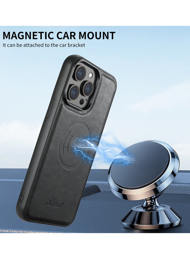 Suteni حافظة هاتف قابلة للفصل 2 في 1 متوافقة مع الشحن اللاسلكي وحامل بطاقات مغناطيسي وغطاء خلفي يمكن وضعه لهاتف IPhone 15ProMax 15Plus 14 13 12 - Image 5