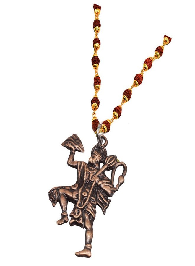 Sullery Ram Bhakat Pawan Putra Bajrang Bali Hanuman Locket with Chain Copper Copper Necklace Pendant for Men and Women - Image 2