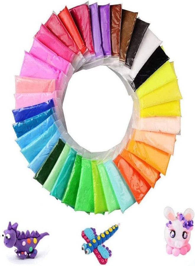 Eclet (Pack of 12) Air Dry Clay, Colorful Children Soft Clay, Creative Art Crafts, Gifts for Kids-Multi Color. Non-Toxic Modeling Magic Fluffy Foam Bouncing Clay Putty Kit for Kids with Tools .32 - Image 1