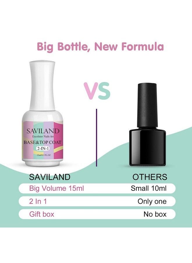 Saviland Dipping Powder Liquid Set 2 In 1 Dip Powder Base & Top Coat With Activator 15Ml0.5Oz Dip Nail Liquid Set For Dipping Powder Nail Kit Fast Dry No Nail Lamp Needed  - Image 5